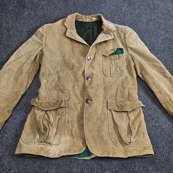Eddie Bauer Vintage 1960s Corduroy Sport Coat 42R Tan Field Jacket Heritage Work